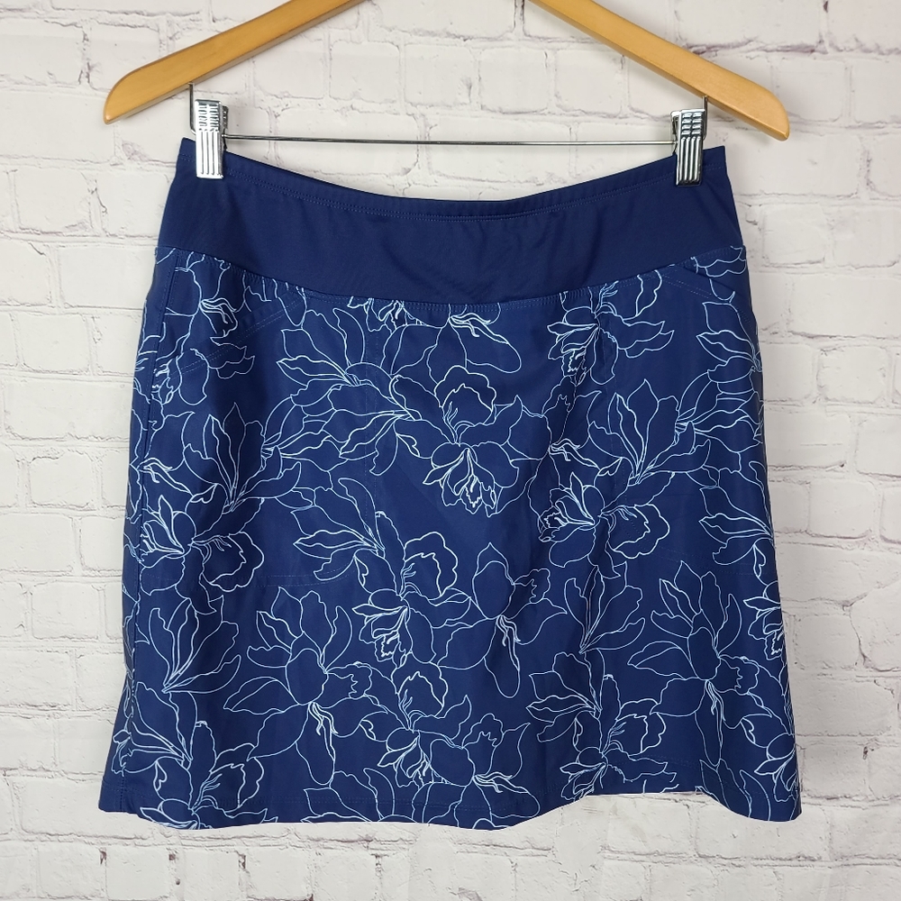 Cypress Club Skort. Blue Floral Sz M